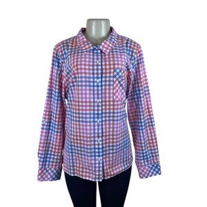 Tommy Hilfiger  Plaid Multicolor Women’s Button-Up Shirt Checked Pattern XXL